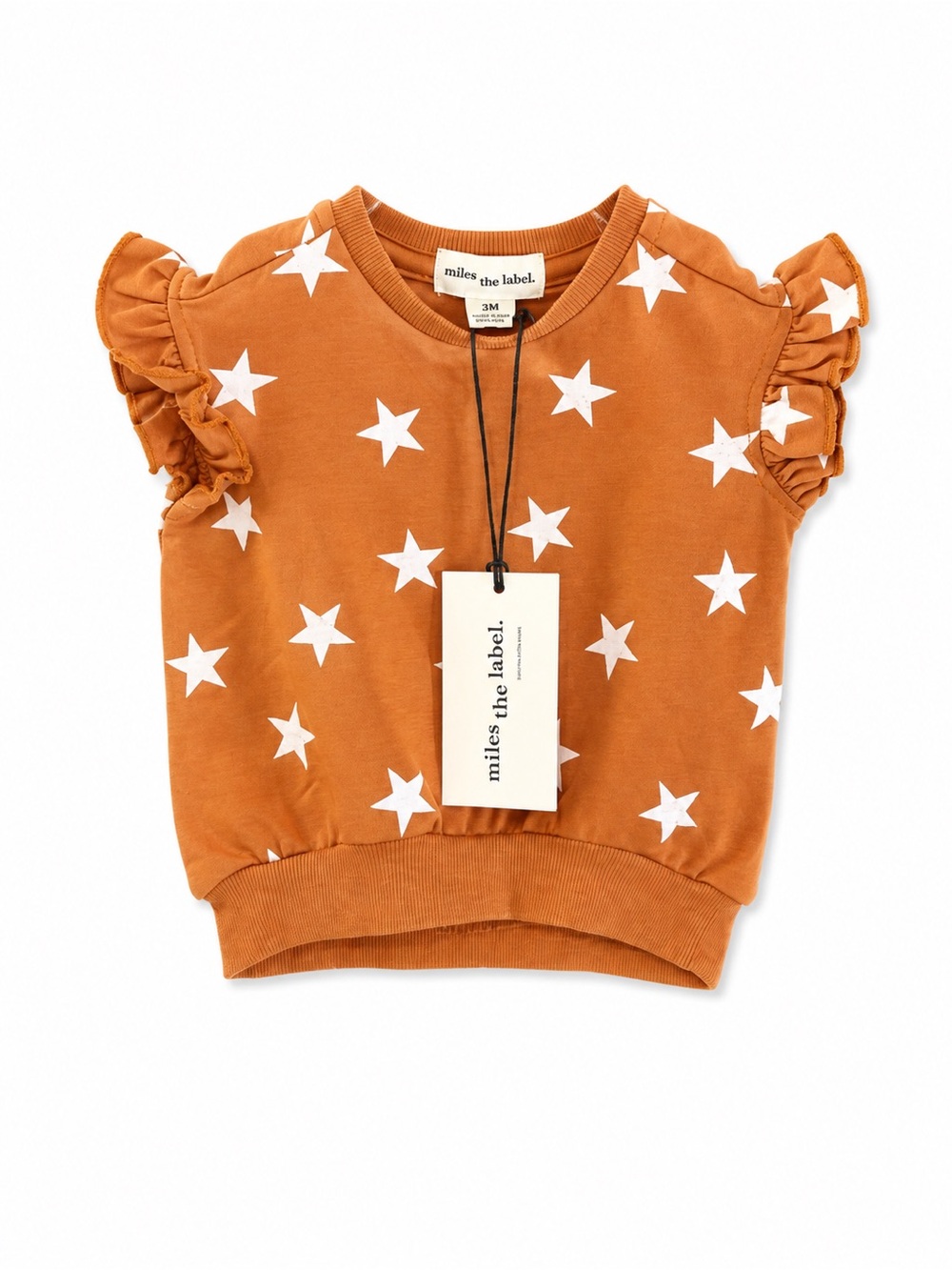Miles the Label NWT Star Ruffle Short Sleeve Sweatshirt 3M